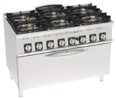Fourneau gaz 6 feux 30 kw sur four gaz extra-large avec grill 3 kw - tecnoinox - pfxh12gge7 - Tecnoinox - PFXH12GGE7 Fourneau gaz 6 feux 30 kw sur four gaz extra-large avec grill 3 kw - tecnoinox - pfxh12gge7 - Tecnoinox - PFXH12GGE7