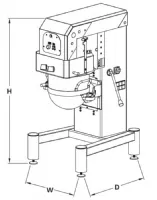 Photo 2 - Batteur planétaire 30l triphasé avec vitesses variables - Macpan - PL30/VAR