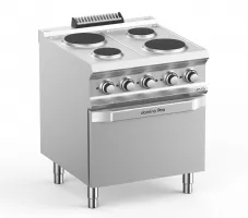 Cuisinière électrique professionnelle sur four triphasé 4 plaques 13,5 kw - mbm - pr77fe - Mbm - PR77FE