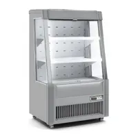 Vitrine libre service positive grise 288 L ouverte sur l'avant - Docriluc - PRO-90 Vitrine libre service positive grise 288 L ouverte sur l'avant - Docriluc - PRO-90