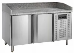 Table à pizza avec dessus granite et 2 portes pleines positif - Tefcold - PT1200 Table à pizza avec dessus granite et 2 portes pleines positif - Tefcold - PT1200