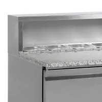 Photo 2 - Meuble à pizzas comptoir gn1/1 - 2 portes pleines inox 225 l +2 à +10 °c positif - tefcold - pt920 - Tefcold - PT920