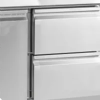 Photo 3 - Meuble à pizzas comptoir gn1/1 - 2 portes pleines inox 225 l +2 à +10 °c positif - tefcold - pt920 - Tefcold - PT920