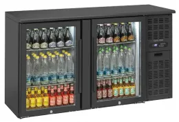 Arrière-bar réfrigéré 2 portes vitrées à charnières 315 L +2/+8°C - Coolhead - QBG 200 Arrière-bar réfrigéré 2 portes vitrées à charnières 315 L +2/+8°C - Coolhead - QBG 200