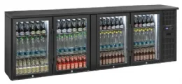 Arrière-bar réfrigéré 4 portes vitrées à charnières 618 L +2/+8°C - Coolhead - QBG 400 Arrière-bar réfrigéré 4 portes vitrées à charnières 618 L +2/+8°C - Coolhead - QBG 400