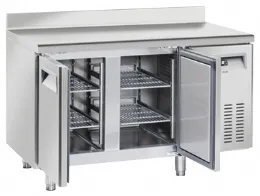 Table réfrigérée positive 2 portes pleines avec dosseret 260 L - Coolhead - QR 2200