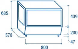 Photo 5 - Vitrine réfrigérée de comptoir 160 l +1/+12°c longueur 880 mm - coolhead - rc 160sq - Cool head italie - RC 160SQ