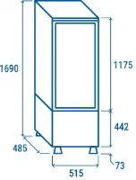 Photo 5 - Vitrine réfrigérée positive noire 4 clayettes +2/+12°c 515x485x1690 mm - coolhead - rc 235b - Cool head italie - RC 235B