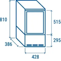 Photo 5 - Vitrine réfrigérée de comptoir 58 l noire +2/+12°c longueur 428 mm - coolhead - rc 58b - Cool head italie - RC 58B