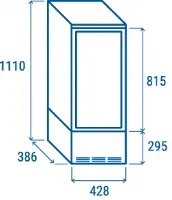 Photo 5 - Vitrine réfrigérée positive blanche 4 clayettes +2/+12°c 428x386x1110 mm - coolhead - rc 98w - Cool head italie - RC 98W