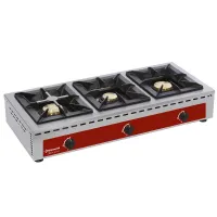 Réchaud de table gaz 3 feux vifs 19 kW - Diamond - RF3G/Q