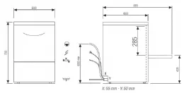 Photo 4 - Lave-verres professionnel panier 500 x 500 mm - furnotel - river252v1 - Elettrobar - RIVER252V1