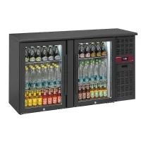 Arrière bar professionnel 2 portes vitrées 320 litres positive - Diamond Promo - RLB2-2G