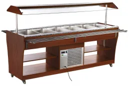 Buffet réfrigéré en bois 6 bacs positif 2150x765x1370 mm - afi-collin-lucy - rts-2150l - Afi - RTS-2150L Buffet réfrigéré en bois 6 bacs positif 2150x765x1370 mm - afi-collin-lucy - rts-2150l - Afi - RTS-2150L