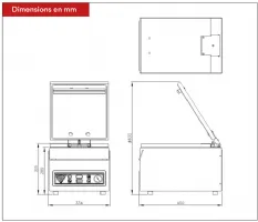 Photo 2 - Machine sous vide à cloche de table inox 523x491x464 mm - psv - s1/20 - Psv group - S1/20