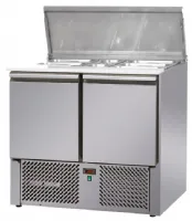 Armoire réfrigérée positive professionnelle 2 portes capacité GN 1/1 + 2 GN 1/4 couvercle rabattable - Nosem - SA2P-2 Armoire réfrigérée positive professionnelle 2 portes capacité GN 1/1 + 2 GN 1/4 couvercle rabattable - Nosem - SA2P-2
