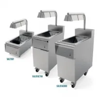 Poste de salage sur roulettes avec lampe chauffante pour friteuse gaz - mirror - saltag800 - Mirror - SALTAG800 Poste de salage sur roulettes avec lampe chauffante pour friteuse gaz - mirror - saltag800 - Mirror - SALTAG800