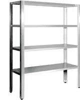 Rayonnage inox AISI 304 sur pieds 4 niveaux 1600x500x1800 mm - Afi-Collin-Lucy - SC-165-D Rayonnage inox AISI 304 sur pieds 4 niveaux 1600x500x1800 mm - Afi-Collin-Lucy - SC-165-D