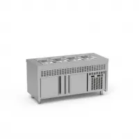 Self-service réfrigéré avec réserve 2 portes battantes capacité 4 gn - eratos - scfr-120 - Eratos - SCFR-120