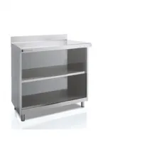 Meuble Bas de Rangement Inox AISI-304 avec dosseret 100 mm - Coreco - SEFM-60-100-S - CORECO - SEFM-60-100-S Meuble Bas de Rangement Inox AISI-304 avec dosseret 100 mm - Coreco - SEFM-60-100-S - CORECO - SEFM-60-100-S