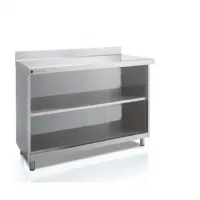 Photo 1 - Meuble bas de rangement inox aisi-304 avec dosseret 100 mm - coreco - sefm-60-150-s - Coreco - SEFM-60-150-S