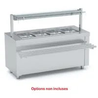 Self-services neutre avec réserve chaude 3 bacs GN 1/1, 1200x700x850 mm - Eratos - SIBSR-120 Self-services neutre avec réserve chaude 3 bacs GN 1/1, 1200x700x850 mm - Eratos - SIBSR-120