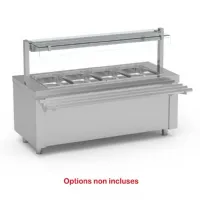Self-service réfrigéré meuble avec cuve froide capacité 4 gn1/1 profondeur 200 mm température positif - eratos - sicfa-160 - Eratos - SICFA-160
