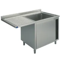 Plonge inox 1 bac sur armoire avec porte battante, place pour lave-vaisselle, côté droit, 1200x600x850 mm - virtus - sla1ls1206 - Virtus group - SLA1LS1206 Plonge inox 1 bac sur armoire avec porte battante, place pour lave-vaisselle, côté droit, 1200x600x850 mm - virtus - sla1ls1206 - Virtus group - SLA1LS1206