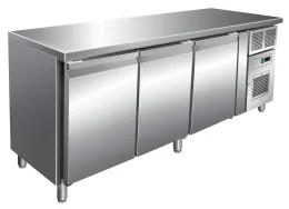 Table desserte réfrigérée positive 386 L - 3 portes - Avec groupe logé - Sans dosseret - Nosem - SN3101TN Table desserte réfrigérée positive 386 L - 3 portes - Avec groupe logé - Sans dosseret - Nosem - SN3101TN