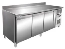 Table réfrigérée positive 386 L avec dosseret et 3 portes - Nosem - SN3201TNA