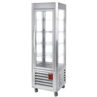Vitrine panoramique professionnelle inox positive acier 600x630x1850 mm - Diamond Promo - SNE/GN-A5-R2 Vitrine panoramique professionnelle inox positive acier 600x630x1850 mm - Diamond Promo - SNE/GN-A5-R2