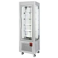 Vitrine panoramique professionnelle, inox, positive, 5 plateaux tournants, 600x630x1850 mm - diamond promo - sne/rn-a5-r2 - Diamond promo - SNE/RN-A5-R2 Vitrine panoramique professionnelle, inox, positive, 5 plateaux tournants, 600x630x1850 mm - diamond promo - sne/rn-a5-r2 - Diamond promo - SNE/RN-A5-R2