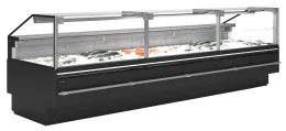 Vitrine réfrigérée pour poisson frais avec plateau à glace de 50 mm - tefcold - soca-f37590b - Tefcold - SOCA-F37590B