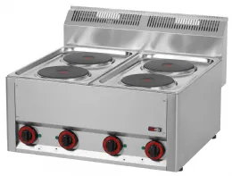 Cuisinière professionnelle triphasé à poser 4 feux 8 kW - Redfox - SP 60 ELS Cuisinière professionnelle triphasé à poser 4 feux 8 kW - Redfox - SP 60 ELS