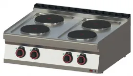Fourneau triphasé sur placard 4 feux de 2,6kW - Redfox - SP 70/08 E Fourneau triphasé sur placard 4 feux de 2,6kW - Redfox - SP 70/08 E