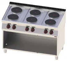 Fourneau triphasé sur placard 6 feux de 2,6 kW - Redfox - SP 70/120 E Fourneau triphasé sur placard 6 feux de 2,6 kW - Redfox - SP 70/120 E