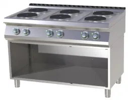Fourneau triphasé 6 feux 15,6 kw - rm gastro - sp 7120 e - Rm gastro - SP 7120 E