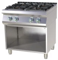 Fourneau sur placard ouvert à gaz 4 feux 27 kW - RM Gastro - SP 780 G Fourneau sur placard ouvert à gaz 4 feux 27 kW - RM Gastro - SP 780 G