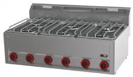 Fourneau à gaz à poser 6 feux 19,8 kW - Redfox - SP 90 GL - REDFOX - SP 90 GL