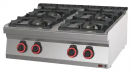 Fourneau à gaz à poser 4 feux 3,5 kW - Redfox - SPB 70/08 G - REDFOX - SPB 70/08 G