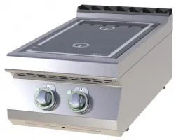 Fourneau triphasé à poser 2 feux 7 kW - RM Gastro - SPI 704 E Fourneau triphasé à poser 2 feux 7 kW - RM Gastro - SPI 704 E