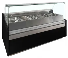 Vitrine réfrigérée de boucherie charcuterie positive avec réserve - Tefcold - SPID200 Vitrine réfrigérée de boucherie charcuterie positive avec réserve - Tefcold - SPID200