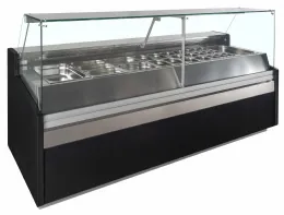 Vitrine réfrigérée de boucherie charcuterie positive avec réserve - Tefcold - SPID250
