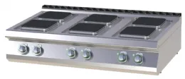 Fourneau triphasé à poser 6 feux 15,6 kw - rm gastro - spq 7012 e - Rm gastro - SPQ 7012 E