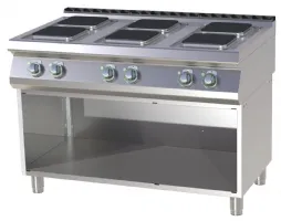 Fourneau triphasé 6 feux 15,6 kW - RM Gastro - SPQ 7120 E