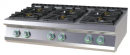 Fourneau à gaz 6 feux 42 kw - rm gastro - sps 7012 g - Rm gastro - SPS 7012 G