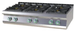 Fourneau à gaz à poser 6 feux 46,5 kw - rm gastro - sps 7012b g - Rm gastro - SPS 7012B G