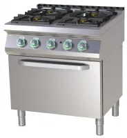 Fourneau gazwith à gaz sur four 4 feux 35,5 kw - rm gastro - spst 780/21 g - Rm gastro - SPST 780/21 G