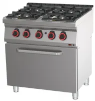 Fourneau statique à gaz sur four 4 feux 33 kW - Redfox - SPT 70/80 21 G