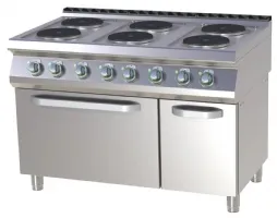 Fourneau triphasé sur four 6 feux 21,9 kw - rm gastro - spt 7120/21 e - Rm gastro - SPT 7120/21 E